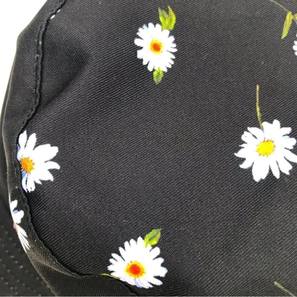 Alice + Olivia X Stacey Bendet NEW Black Reversible Sunflower Bucket Hat